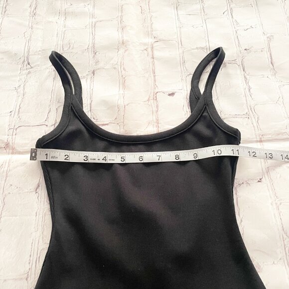Women's All Things Golden Black The Lux Rib Low Back Mini Sleeveless Dress XS - Picture 6 of 11
